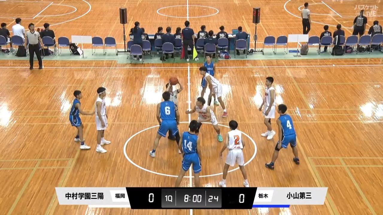2025年8月22日 中村学園三陽(福岡) vs 小山第三(栃木) - バスケットLIVE