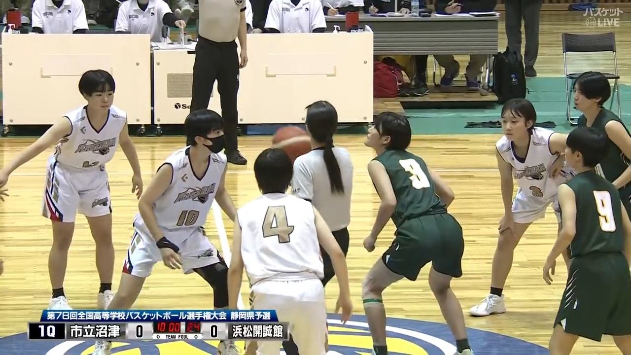 2025年11月9日 浜松開誠館 vs 市立沼津│静岡県 女子決勝 - バスケットLIVE
